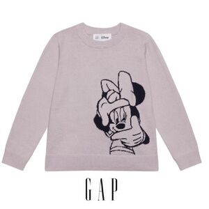GAP Purple Knit Sweater with Minnie Mouse Graphic